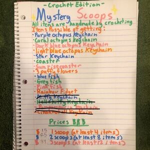 Mystery Scoops Handmade Crochet Items- 1 Scoop